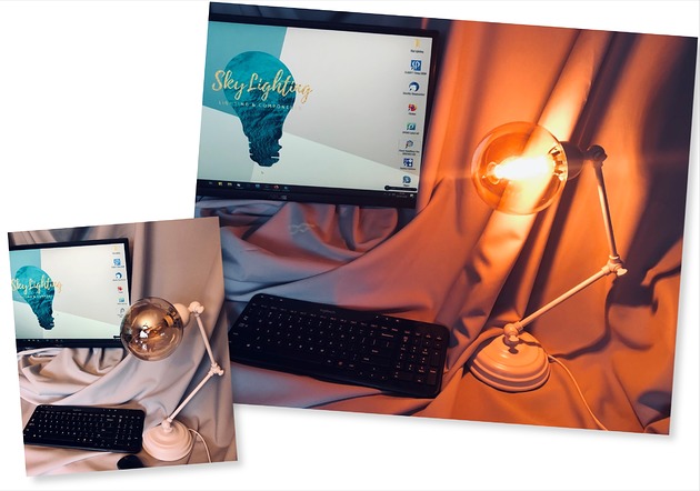 Lampa biurkowa Glass Ball - kula 14 cm SkyLighting