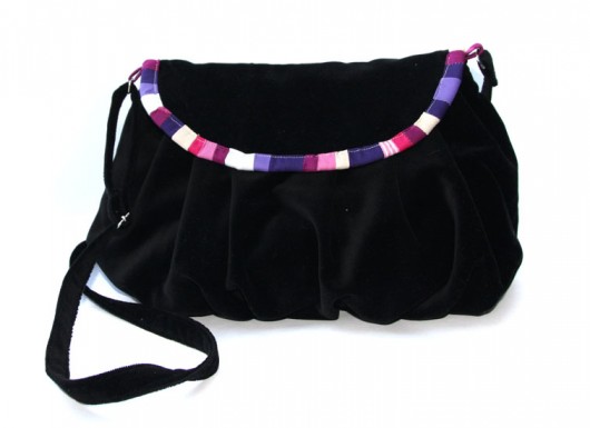 torebka midi - black&violet - zamów. elfagado