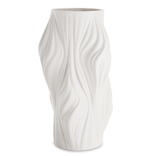 wazony Wazon porcelanowy 35x18x18 cm TWISSTIE biały