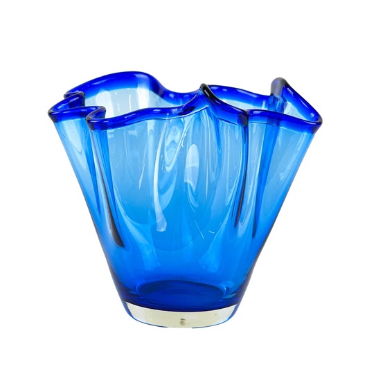 wazony Wazon kobaltowy tulip, duński design, lata 70, produkcja: Dania