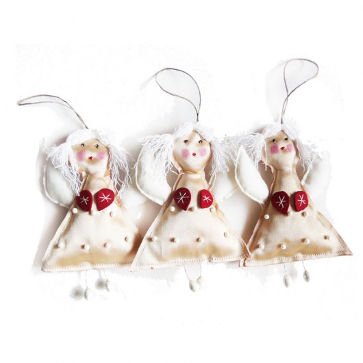 PRZECENA-świąteczne  zawieszki ANIELISIE II handmadebyeli