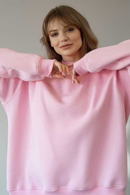 bluza bez kaptura damska Bluza Biggie Róż