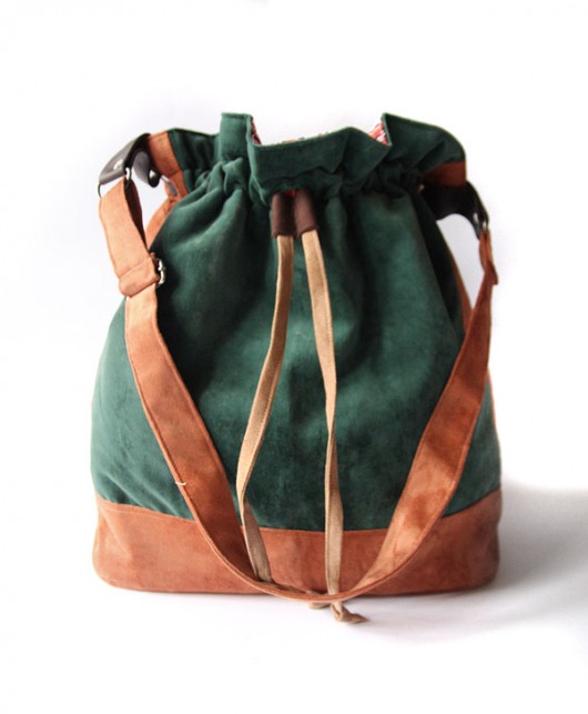 torba - dark green&orange brown  - zamówienie elfagado