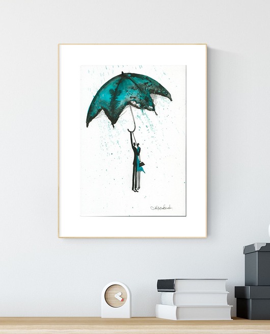 grafika A4  wykonana ręcznie Krystyna Siwek Art
