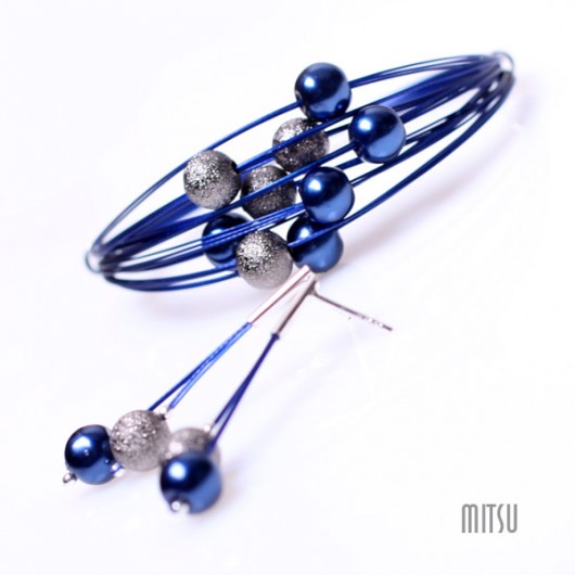 Komplet Navy & Silver Mitsu