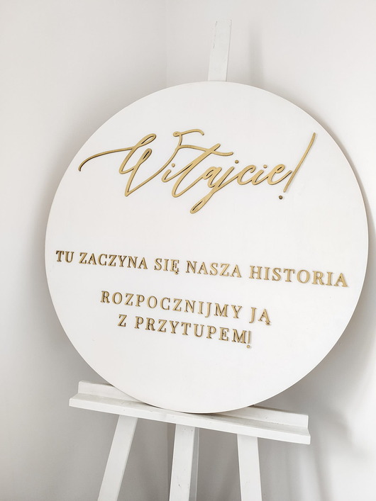 Ślub - inne Tablica okrągła - wesele z przytupem