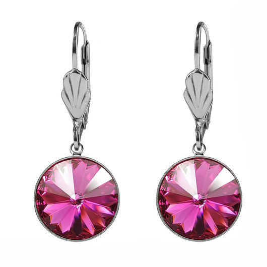 kolczyki swarovski Kolczyki  różowe z kryształami Swarovskiego