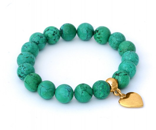 Turquoise with heart pendant. Lavoga