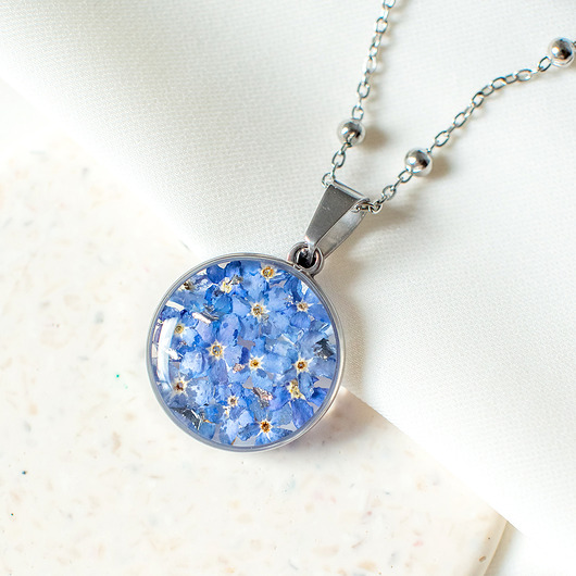 wisiory Wisiorek z niezapominajkami