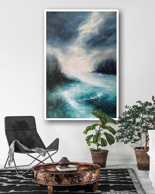 obrazy Obraz "Nurt"  akryl na płótnie 90x60 cm