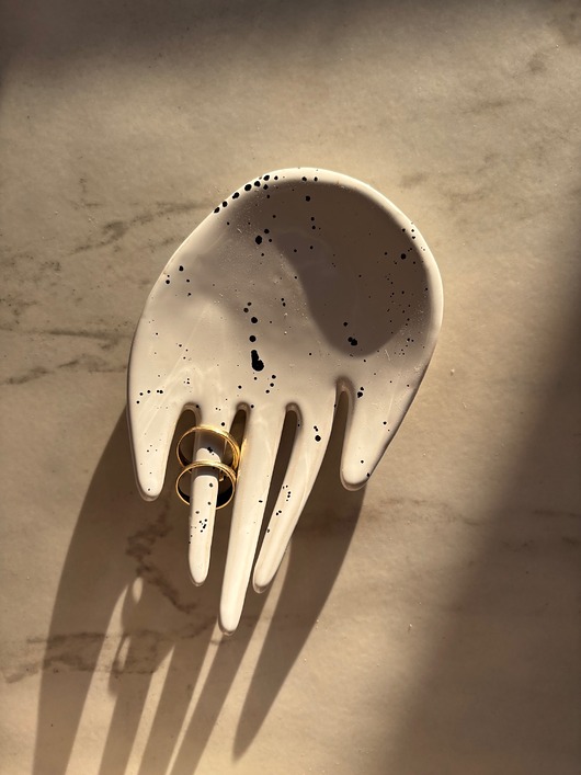 pojemniki na biżuterię Ceramiczna Łapka Handmade Talerzyk na Biżuterię Dalmatyńczyk