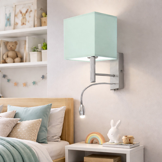 lampy do pokoju dziecka 2-punktowy kinkiet ścienny dla dzieci ZIBO KIDS z regulowanym panelem LED