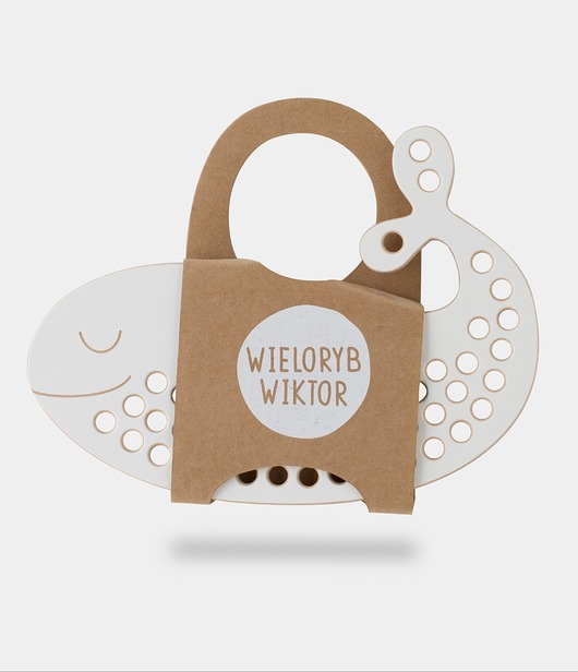 pokój dziecka - różne Wieloryb Wiktor - Drewniana przeplatanka Montessori, rozwój motoryki małej