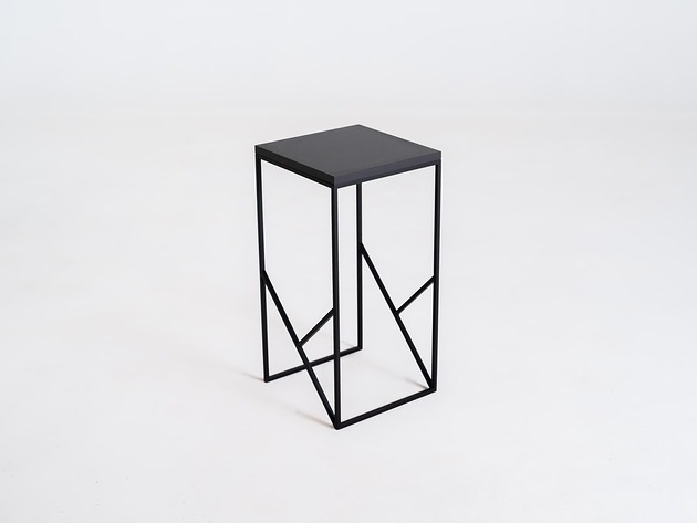 meble - stoły i stoliki - stoliki kawowe Minimalistyczny designerski stolik boczny nocny pomocniczy FANCY BASIC - czarny