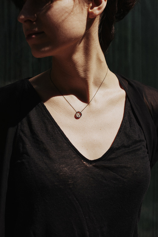wisiory MINIMAL mini necklace / black silver