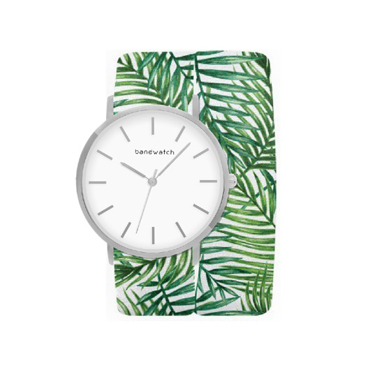 zegarki damskie Zegarek damski wiązany - Palm leaves - Tarcza Srebrna