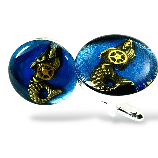 spinki do mankietów Spinki do mankietów - SYRENKA WAWA (BLUE)