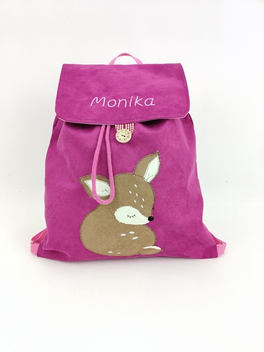 torebki, worki i plecaki dziecięce Prezent dla dziewczynki - plecak z sarenką, plecak z imieniem