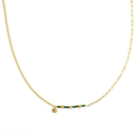 naszyjniki - inne Baby Bestseller! Naszyjnik z gwiazdkami - zielony Szmaragd Nilu