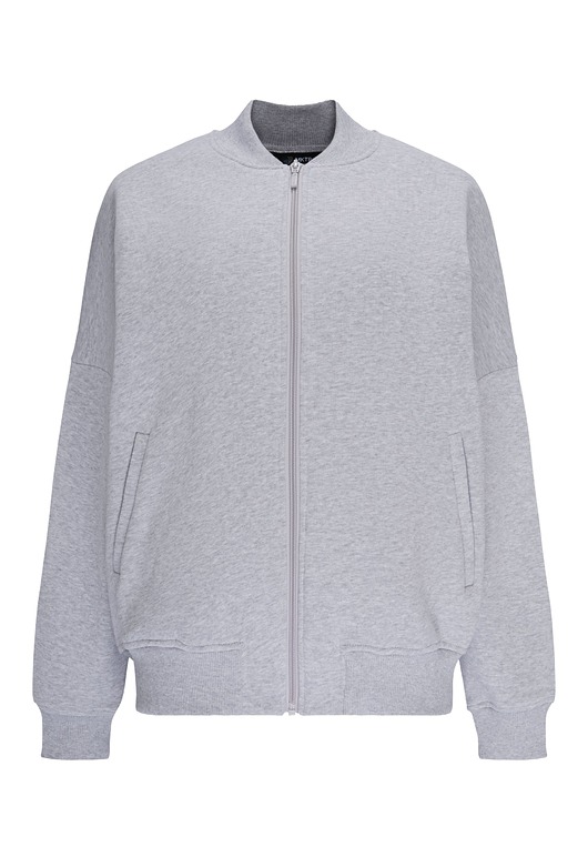 kurtki damskie Bomberka Sporty Chic Szary Jasny Melanż