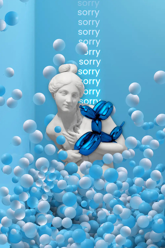 grafiki i ilustracje Kolaż, Plakat - Balloon Dog (3 formaty)
