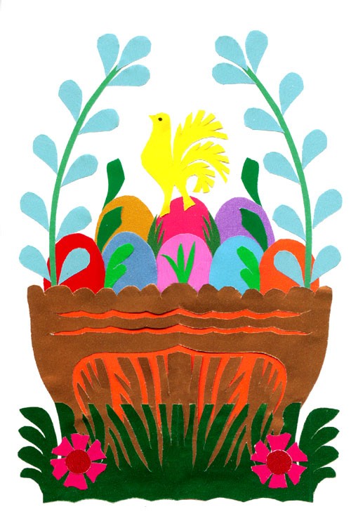 WIELKANOC_6 (Easter Cutout Card)  na ludowo