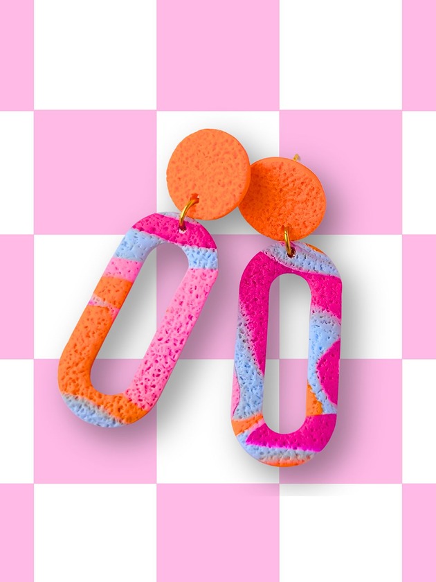 kolczyki z masy plastycznej Kolczyki małe ENDORFINY