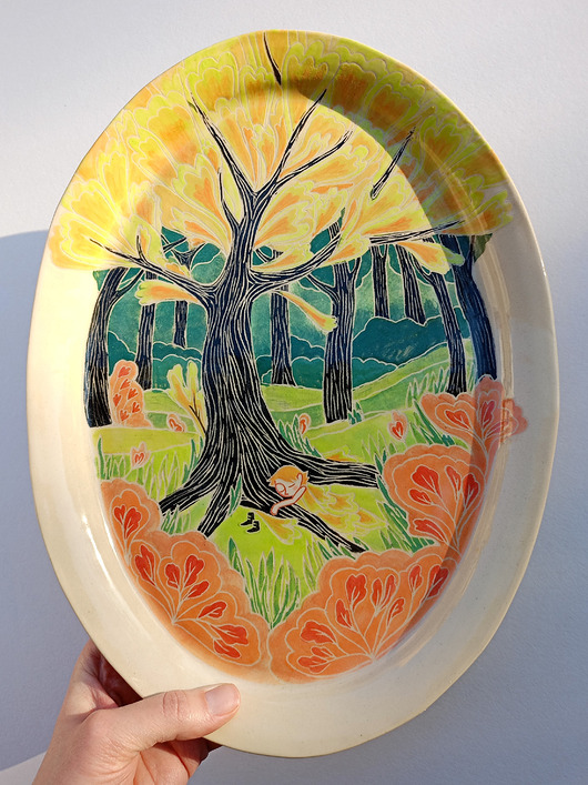 patery i talerze Patera leśny sen