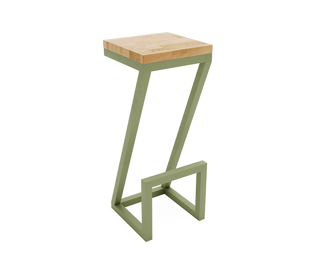 stołki Hoker barowy loftowy do kuchni lub restauracji drewno dąb stal, handmade