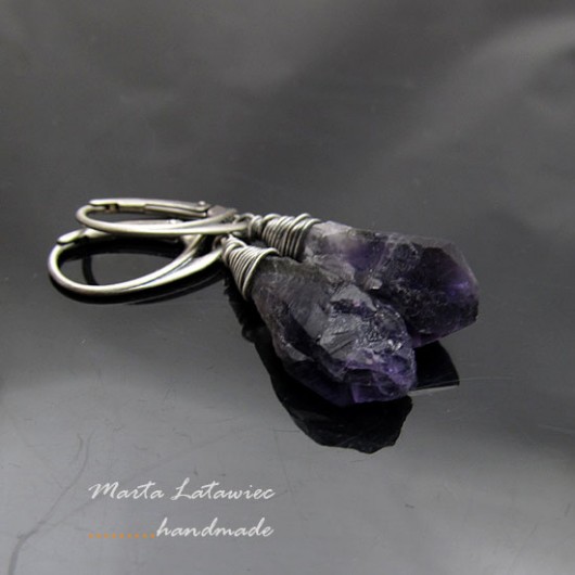 Kolczyki >Midnight Iris< Marta Latawiec