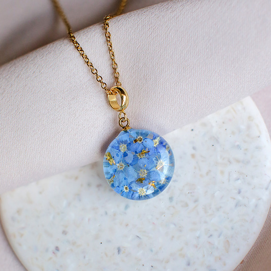 wisiory Wisiorek z niezapominajkami