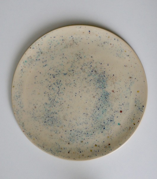 patery i talerze komplet  talerzy  ceramicznych w kropki
