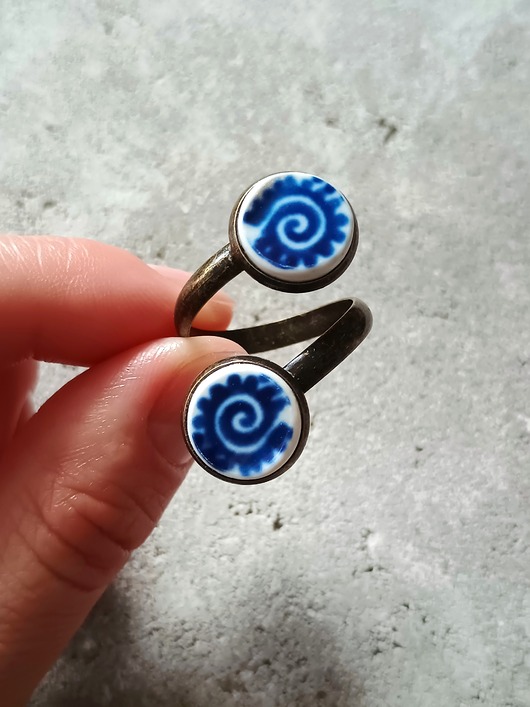 pierścionki - różne Pierścionek Bolesławiec podwójny