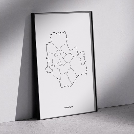 plakaty Plakat Warszawa - dzielnice
