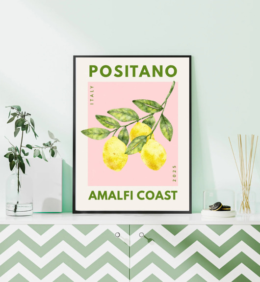 plakaty TRAVEL POSTER Positano Amalfi Włochy dekoracja ścienna