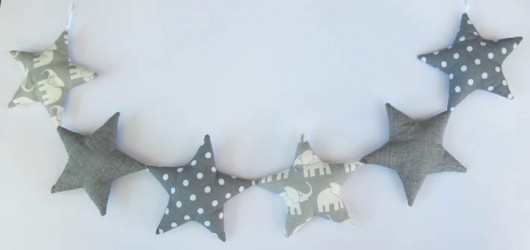 gwieździsta girlanda w szarościach gucialoveskids