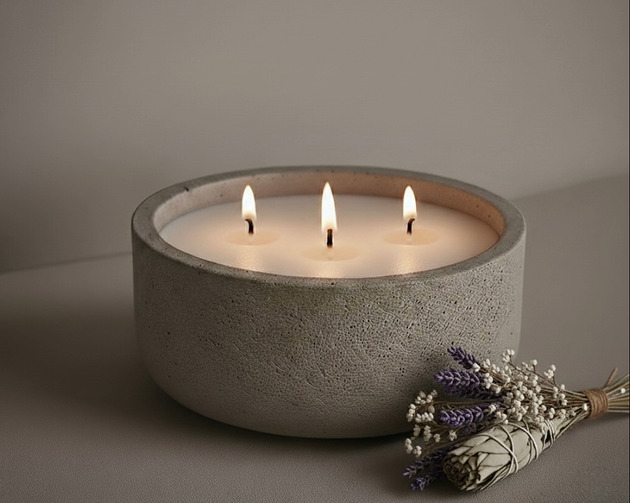 świeczniki i świece Świeca sojowa zapachowa SPA RITUALS (Lawenda, drzewo sandalowe)  215 ml