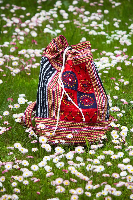 torby na ramię Plecak BOHO / ręcznie tkany / etno