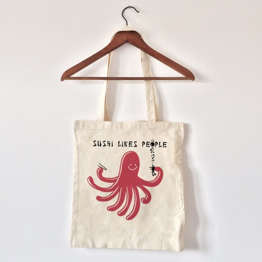 SUSHI LIKES PEOPLE. Torba eko.  milimetr