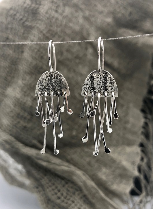 kolczyki wire wrapping little mare