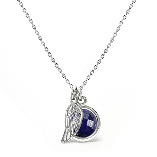 srebrne naszyjniki Aura - Srebrny naszyjnik z lapisem lazuli
