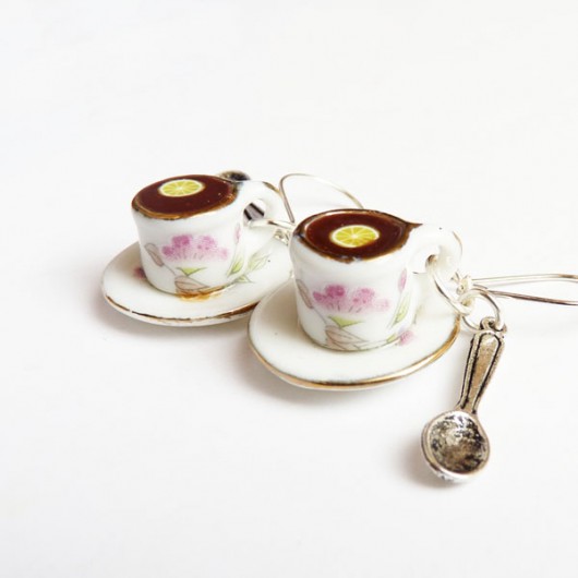 Tea Time kolczyki srebro Lemon Lovely