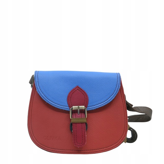 torby na ramię Damska listonoszka skórzana ze skrawków elegancka poręczna eko OLIVKA