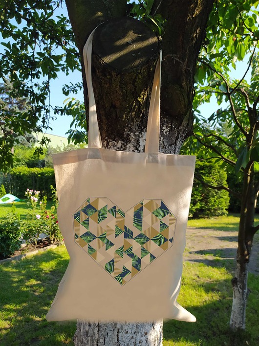 Torba bawełniana z nadrukiem Serce ART ORGANIC