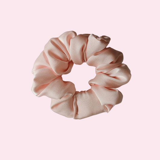 gumki do włosów Satynowa gumka satynowa scrunchie owijka frotka brzoskwinia MIDI