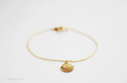 bransoletki złote 16k Gold Plated Shell Bracelet