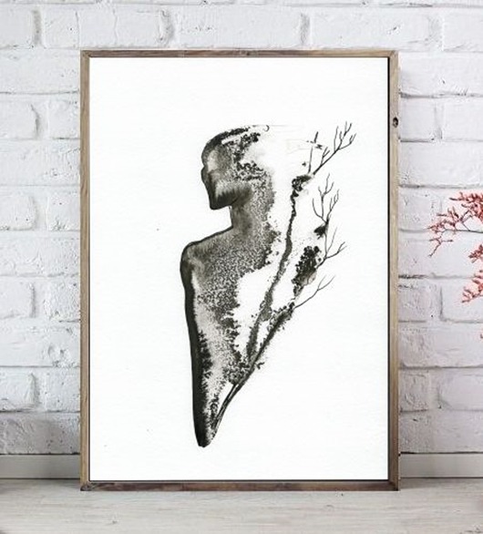 Grafika A4 wykonana ręcznie. Krystyna Siwek Art