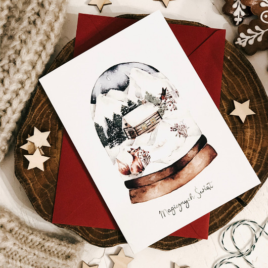 kartki świąteczne Christmas Snow Ball