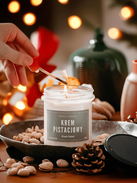 świece zapachowe Krem Pistacjowy Świeca Sojowa