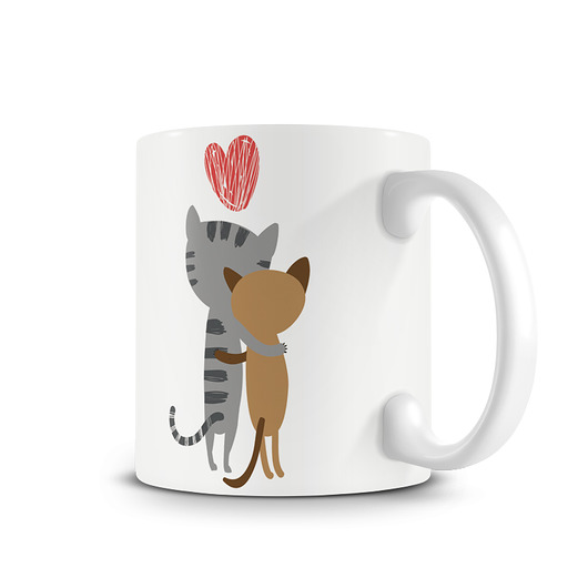 kubek. zakochane kotki Love Life and Forest